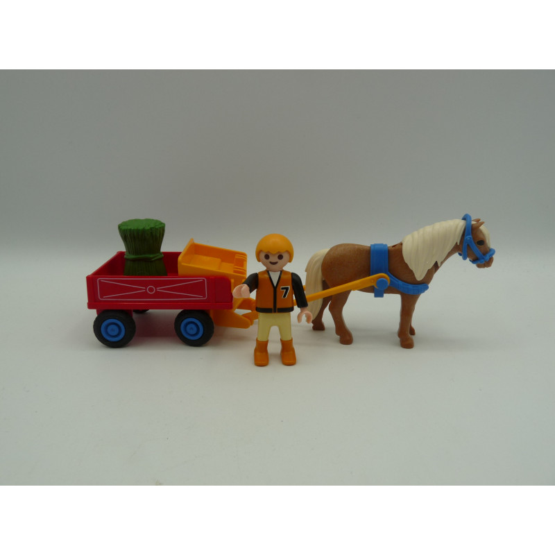 Playmobil enfant calèche poney