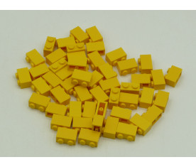 Lego - brique 2x1 jaune -...