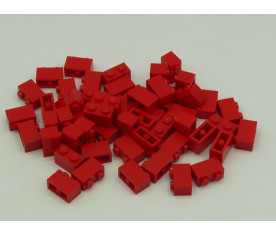 Lego - brique 2x1 rouge -...