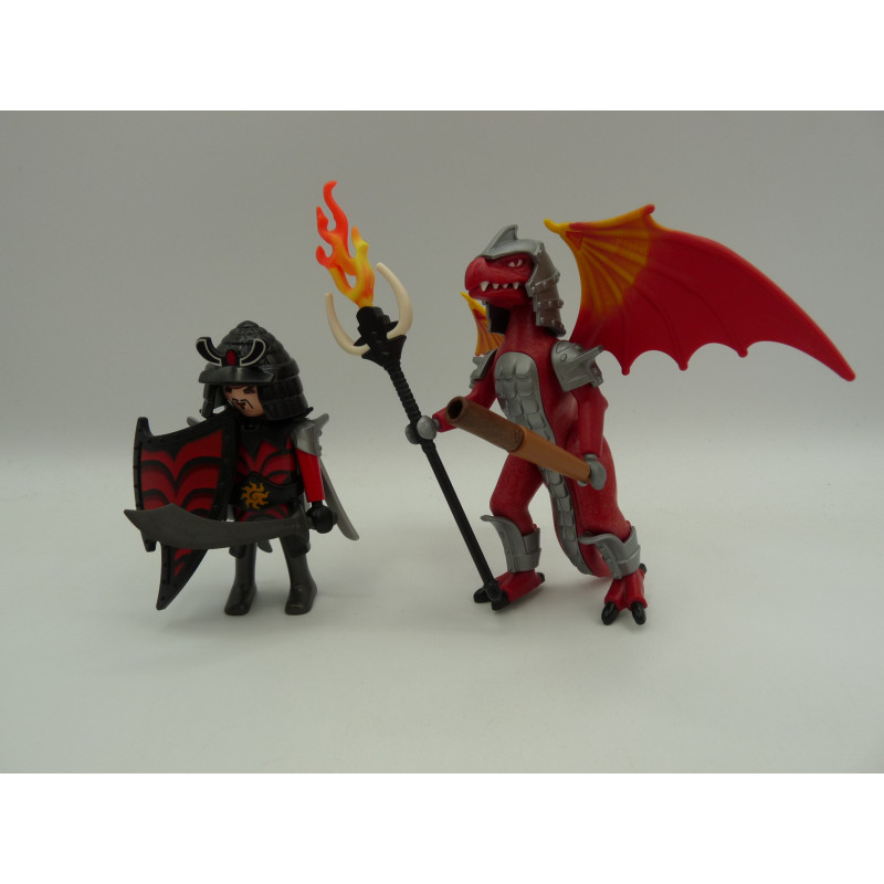 Playmobil - chevalier samourai et dragon