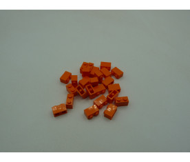 Lego - brique 2x1 orange -...
