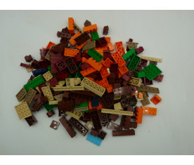 Lego orange vert marron...